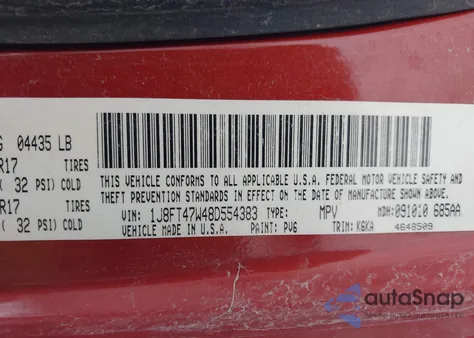 2008 Jeep Compass Sport z USA, uszkodzony, nr VIN 1J8FT47W48D554383